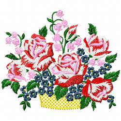 Vase For Flowers Embroidery Design 8